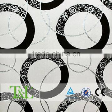 Black and white modern circle design wallpaper