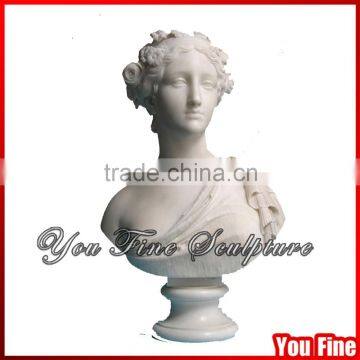 Carved Marble Woman Bust Statue For Decoration