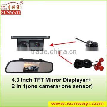 High Quality new product 2 in 1 car reverse camera parking sensor