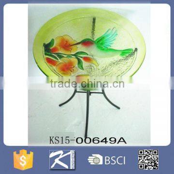 Kinsheng New Product Garden Decoration Glass Bird Bath photo-3