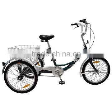 24" low price adult shopping tricycle/cycle/trike(FP-TRI15005)