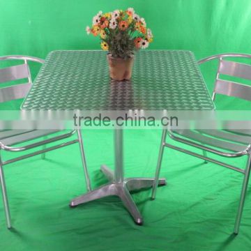 Cheap table chairs aluminum outdoor dinning restaurant set YC002 YT2