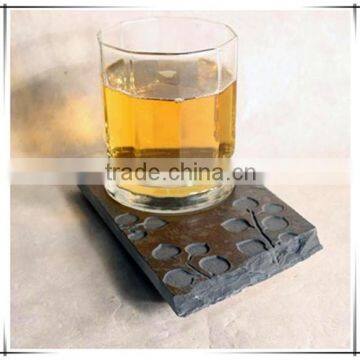 Slate cup mat,Cup mat with slate,Slate coffee cup mat