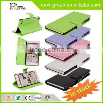 Flip Leather Phone Case With Two Card Slots for HUAWEI P6