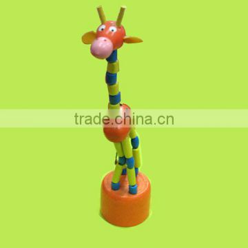 New Wooden Toy Wood Puppet Handwork Giraffe toy