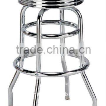 modern stainless swivel barstool with dual ring