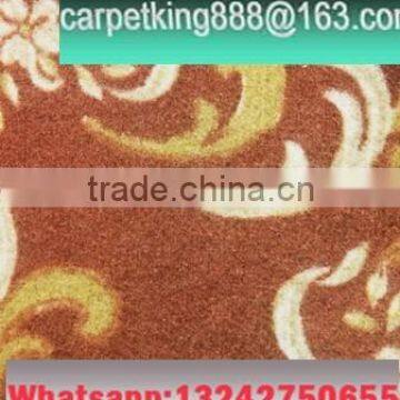 Good quality 100%polyester coffee color lobby exhibition carpet