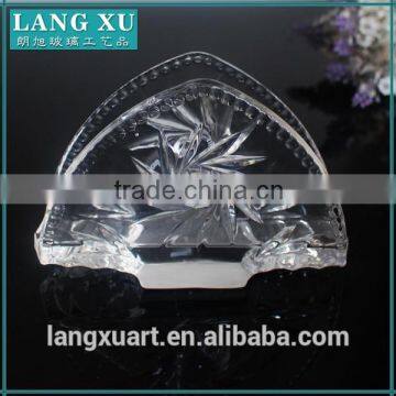 LX-PW005 handmade pressed engraved sunflower design weddings hotel bar use paper vintage glass crystal napkin holder