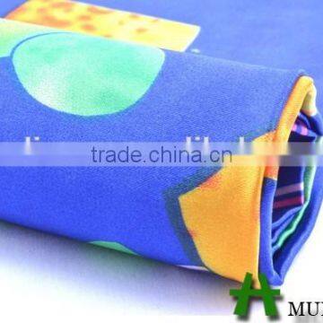 Mulinsen Textile Polyester Spandex Printing Stretchable Satin Fabric photo-3