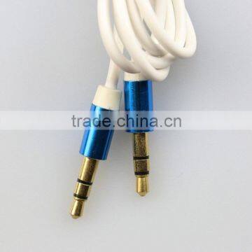 2015 Premium 3.5mm Stereo male to male metal plugs Gold plated for Iphone, Ipad