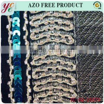 Multicolor Sequins Strip Pattern Design Sequin Fabric Embroidery for Dress photo-3