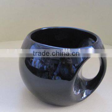 Creative Fancy Peculiar Football Shape Red Yellow Orange Blue and Green Ceramic Coffee Mug photo-3