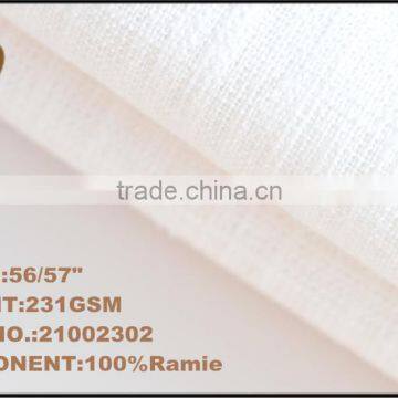 Plain Weave Bleached Ramie Fabric photo-2