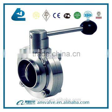 DN14-DN150 Stainless Steel Food Grade Clamped Butterfly Valve photo-4