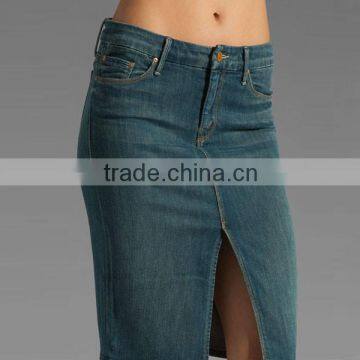 2015 New Designer Slit Denim Skirt Mature Women Short Skirt, Women's Clothing Imported From China JXQ1122 photo-4