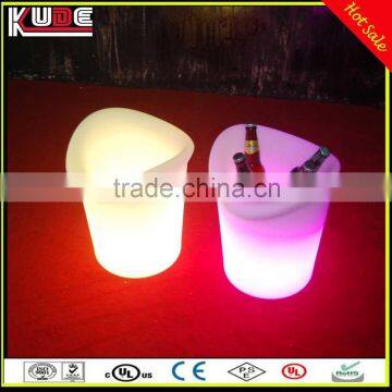 Best selling 16 colors changing luminous plastic beer bucket rechargeable led ice bucket,useful new bar wine cooler