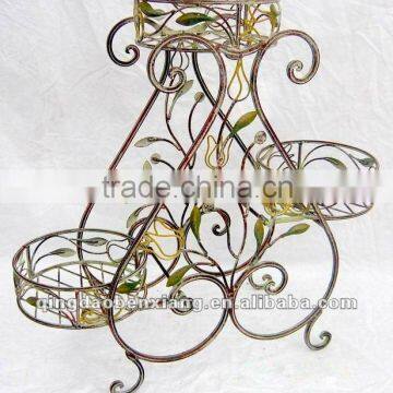 ornamental metal and flower stand/flower or plant shelves