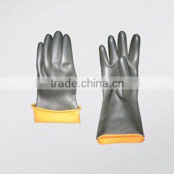 Double Color Smooth Finish Industrial Latex/Rubber Glove (5601)