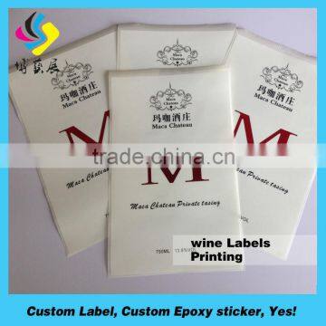 Customed self adhesive sticker roll bottle label sticker led sticker for bottle