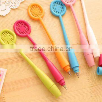 Fancy DIY creative stationery kids Novelty battledore badminton tennis racket shaped Ballpoint pen best gifts Bendable gel Pens