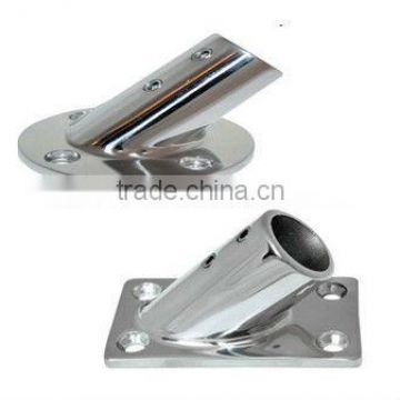 316 Stainless steel Rail fitting Rectangle/ Round base 45 degree