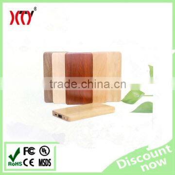New Arrival Wood Power Bank Charger 8000mAh Lithium Polymer Battery for Promotional Gift