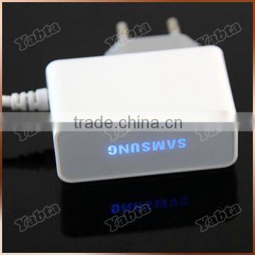 Private Custom LED Logo Dual USB Wall Charger With Cable