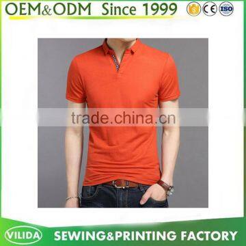 Customized Classic Collar Mens 100% Pique Cotton 220gsm Polo shirt without button OEM