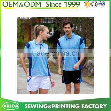 Custom 100% Polyester Color Combination Wholesale Golf Polo Shirt with Zipper