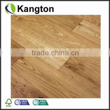 V groove Bevelled Edges Natural Oak 150mm Wide Brushed And Oiled Solid Hardwood Flooring