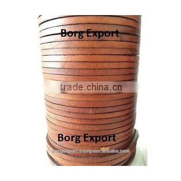 Flat Leather Cords/Genuine Flat Leather Cords from BORG EXPORT