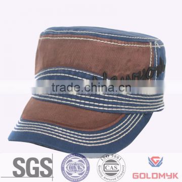 3D emboridery metal buckle army cap