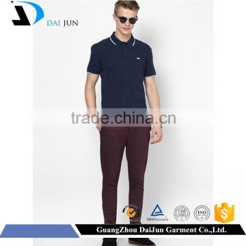 High quality custom men navy cotton classic collar 200g dri fit polo shirt wholesale