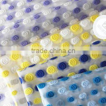 Colorful jacquard swiss voile lace for fashion dress tulle organza special styles designed