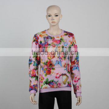 F5W14049 OEM Service Custom Design Sweatshirt,Women Digital Print Fleece Sweatshirt