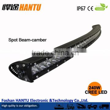 2015 new product!Extra bright spot beam single row curved led light bar /240W led light bar for car /model HT-20240W