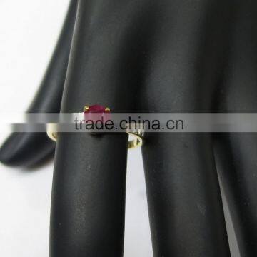 Ruby Diamond Ring In 14K Gold photo-4