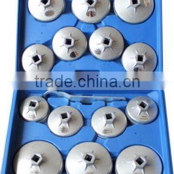 15pc universal Oil change Filter Cap Wrench Cup Socket Tool Set auto