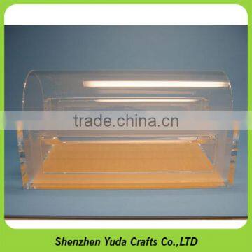 Half-round cover designed plexiglass box acrylic container with cover