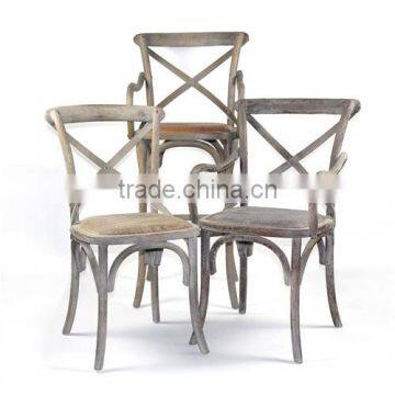 China Manufacturer Offer Antique Dining Wooden Cross Rest Chair
