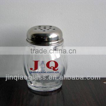 clear glass spice jar, glass salt shaker