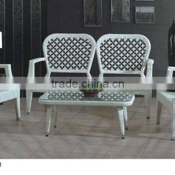 Lover seat dining chair with table Hotel living room furniture set rattan dinning set