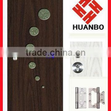 Popular design interior PVC wooden glass door design