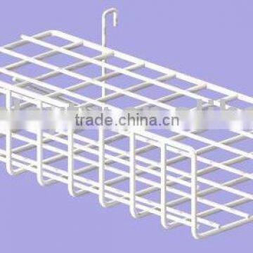 Grid wall wire display shelf