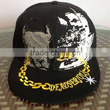 100% Acrylic Snapback Cap with Custom 3D Embroidery