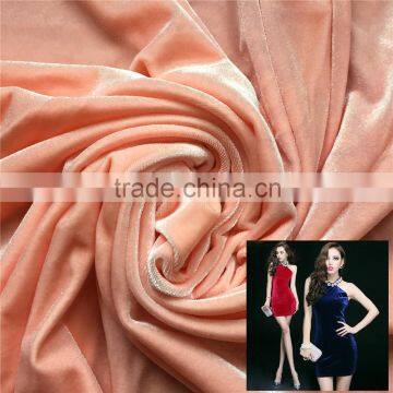 4 way stretch velvet,92% polyester 8% spandex,shiny velvet fabric