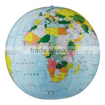 Cheap new design high quality globe inflatable beach ball for sale