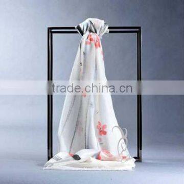 Worsted Plain Hand Painted Tree Silk Cashmere fashionable scarf