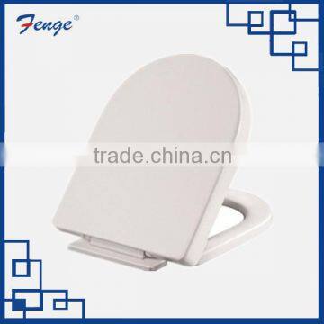 Soft closing mechanism with toilet seat hinges and toilet lid square