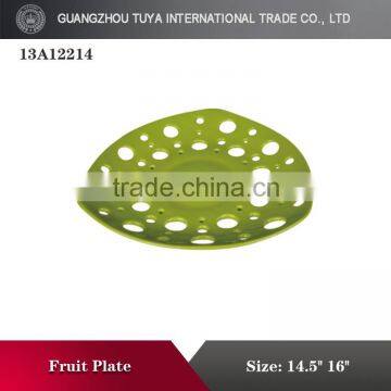 2016 color glazed ceramics fruit plates hot sale factory